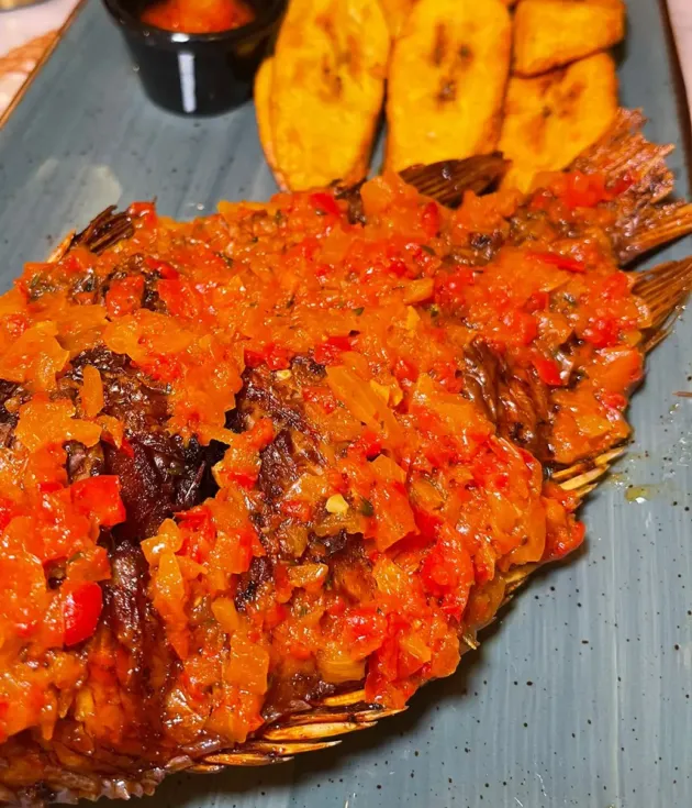 Fried Tilapia Fish Platter (Serves 2)